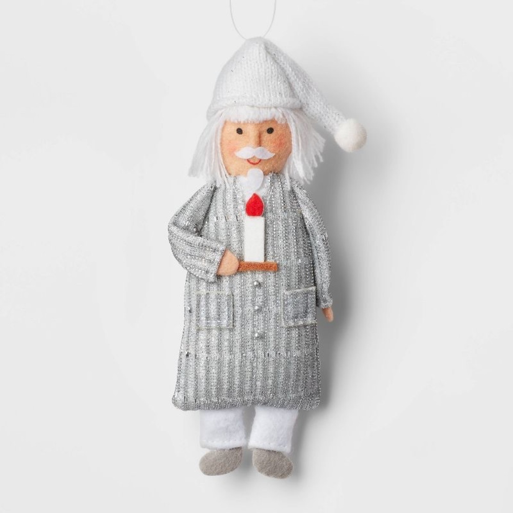 A Christmas Carol Ebenezer Scrooge Fabric Christmas Tree Ornament nwt